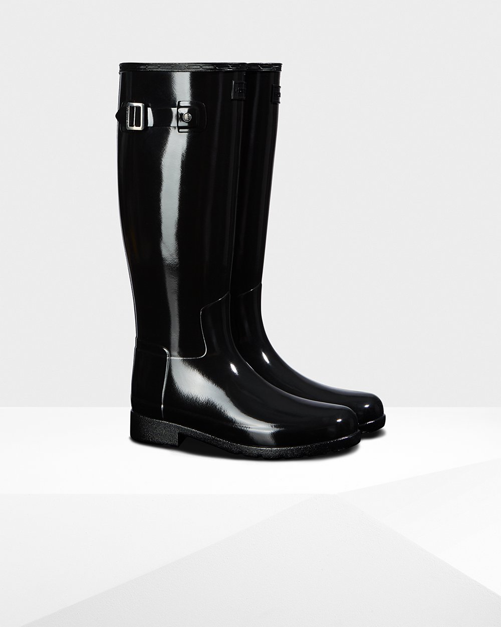 Hunter Mujer Original Refined Gloss - Botas de Lluvia Negras - 796-TIEMBJ